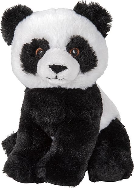 Nature Planet Pluche Pandabeer - knuffelbeer - 19 cm - beren knuffels - speelgoed