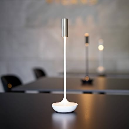 Sigor Nucandle LED oplaadbare tafellamp, wit/zilver, IP54, dimbaar