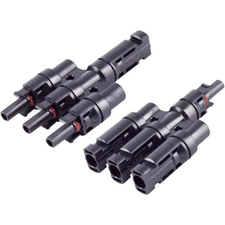 BKL Electronic 2800015 PV4-adapterset 3/1 Zwart Inhoud: 2 stuk(s)