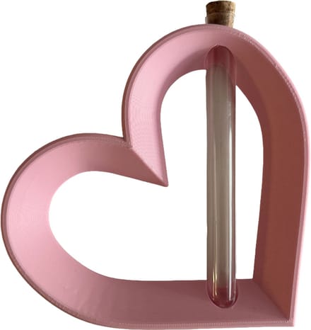 Hart met buis Licht Roze links - Valentijn cadeau