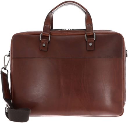 Leonhard Heyden Roma laptoptas 2-vaks 13 inch - Bruin