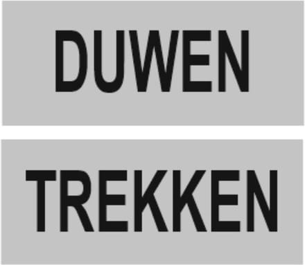 CombiCraft Aluminium duwen en trekken plaatjes 60x25mm met dubbelzijdig tape