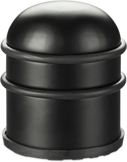 deurstopper - rvs - rubber - 7 cm - deurbuffer - zwart