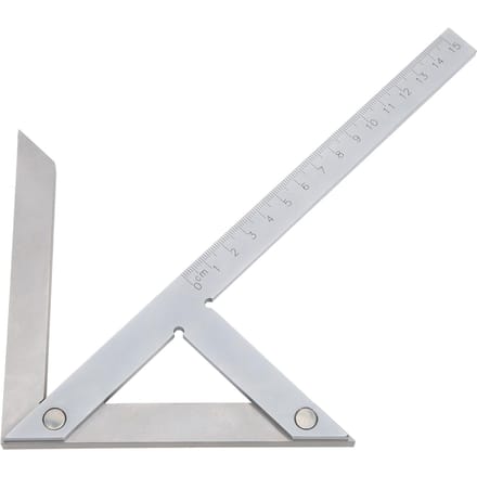 Rapporteur d'angle central de haute précision Acier inoxydable 45 90 degrés Règle d'angle Marquage white