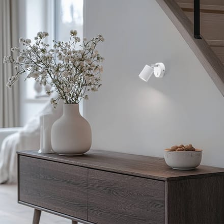 Luminex Wandspot Fun, wit, 14 cm hoog, verstelbaar, GU10