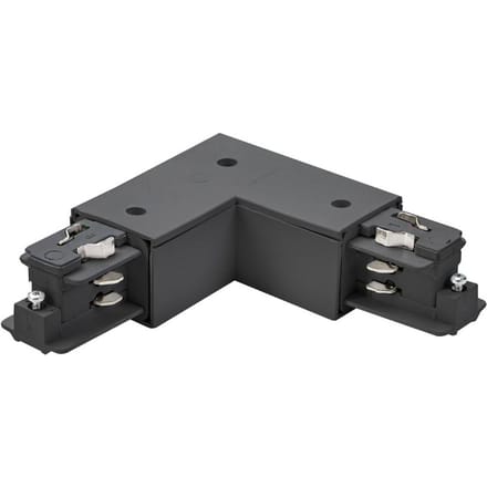 BRUMBERG hoekverbinder ONETRACK, zwart, aardedraad binnenin