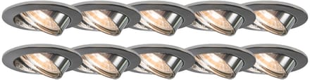 QAZQA edu led - Inbouwspot - 1 lichts - Ø 8.2 cm - Chroom