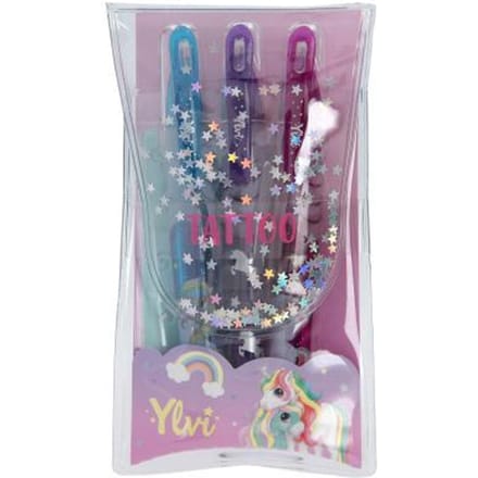 Ylvi en de Minimoomis tattoo glitter gelpennen Schrijfgerief