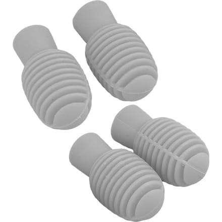 4 Pièces Baguette Silencieuse Embout Silicone Baguette Amortisseur Maillet Sourdine Embout Accessoire Instrument Gris gray