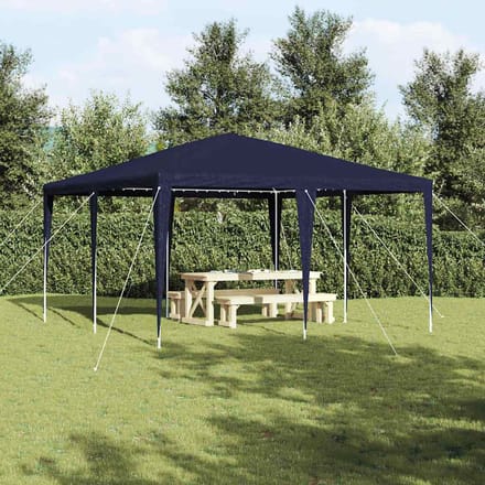 vidaXL - Partytent - Blauw - 400 - x - 400 - x - 266 - cm - Polyethyleen - en - Staal