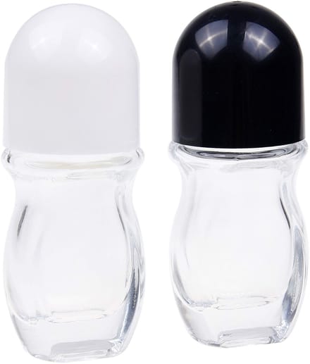 Dailygoods- Deodorantroller 2-Pack - Lege Rollerflesjes 50 ML - Hervulbare Applicator - Geschikt voor Oliën - Antislip - Duurzaam Glas - Rollerfles