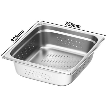 GGM Gastro (6 stuks) RVS GN-bak GN 2/3 - geperforeerd - Diepte: 100mm zilver