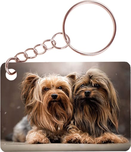 Sleutelhanger 6x4cm - Yorkshire Terrier Hond