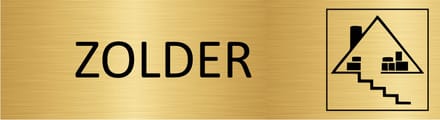 CombiCraft deurbordje Zolder in goud met tape - 165 x 45 mm