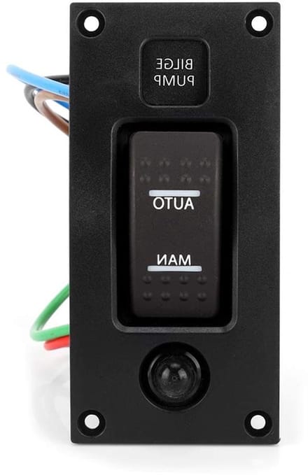 Schakelpaneel LED - Lenspompschakelaar - Marine Boot - IP66 Afgedicht - 12/24V - Zwart