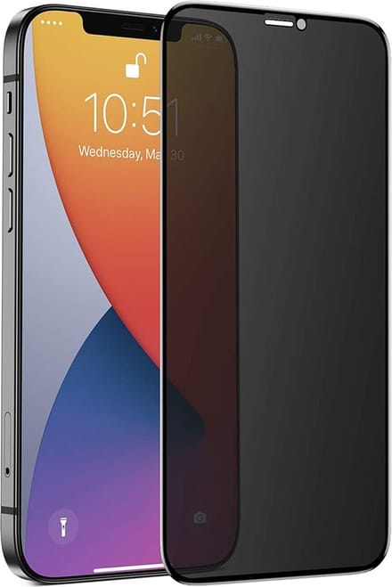 Pearlycase Screenprotector Geschikt voor iPhone 12 Privacy Screenprotector - 6.1 inch - Geschikt voor iPhone 12 Pro Privacy Screen protector Tempered Beschermglas
