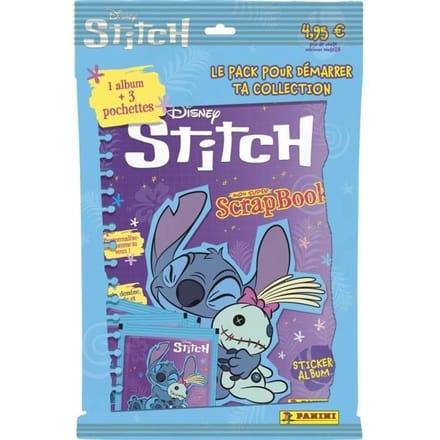 Asmodee stickerboek Stitch Super Scrapbook Starter Pack met stickers.