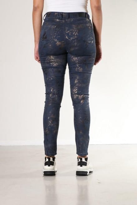 New Star Maine navy foil print broek L31 - 27