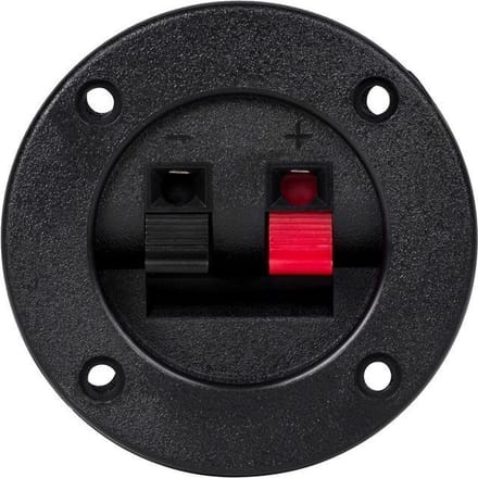 Luidspreker Terminal - 2-polig - Rond - Zwart/Rood