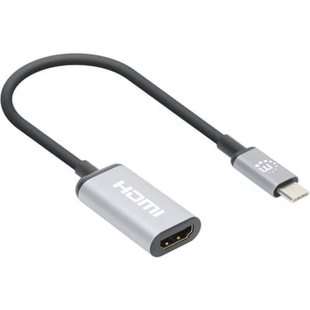 Manhattan USB 2.0 Adapter [1x USB-C stekker - 1x HDMI-bus] 4K@60Hz USB-C to HDMI-Adapter 15 cm