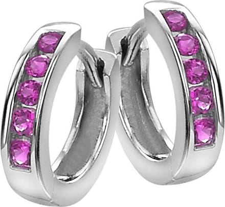 Orphelia ZO-6076/2 - oorring Zilver 925 - Zirconium Roze