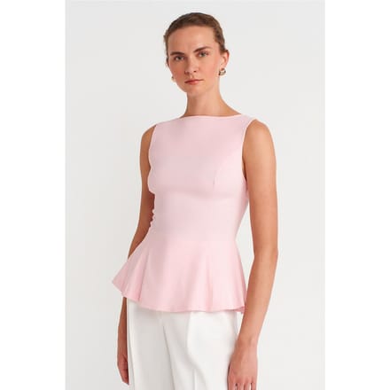 Aansluitende Naadloze Peplum Top