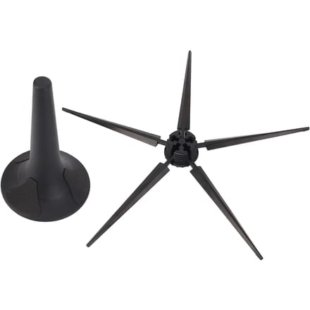 Trompet Standaard Houder Metaal Opvouwbaar 5-potig Afneembaar Antislip Fluit Standaard Instrument Houder black