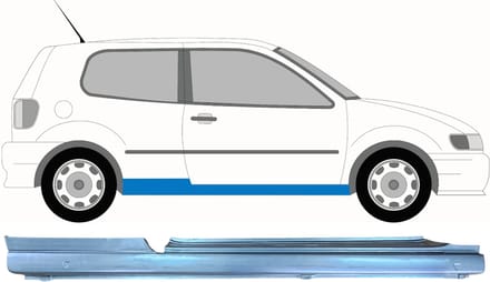 Volledige dorpel voor Volkswagen Polo 1994-1999 / Rechts
