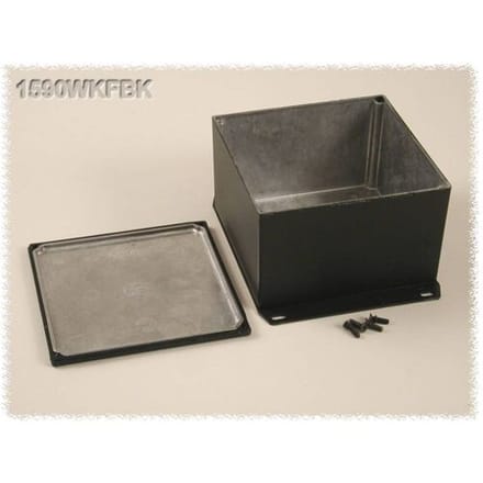 Hammond Electronics 1590WKFBK Universele behuizing 125 x 125 x 79 Aluminium Zwart 1 stuk(s)