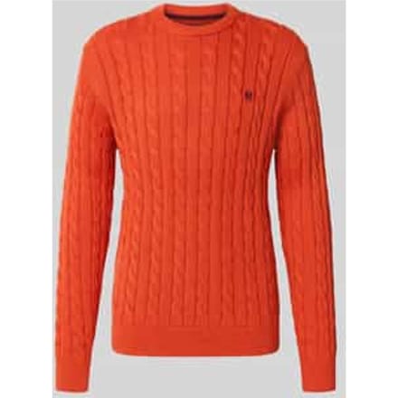 Slim fit gebreide pullover van puur katoen