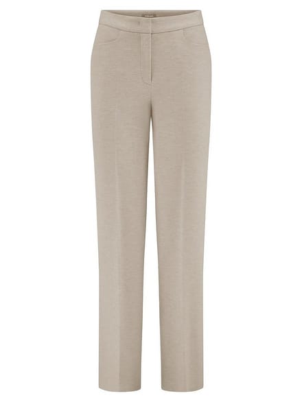 Enkellange Straight Fit-broek Van Peter Hahn beige
