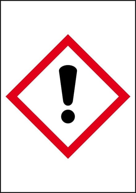 GHS07 irriterende stoffen sticker, 10 per vel, rechthoek 26 x 37 mm - 10 per vel