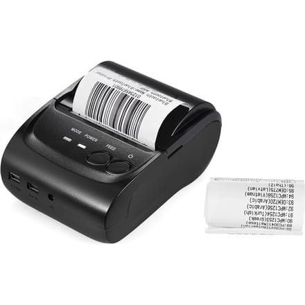 POS-5802DD Mini draagbare draadloze USB thermische printer kassabon POS-afdrukken voor iOS Android US Plug black