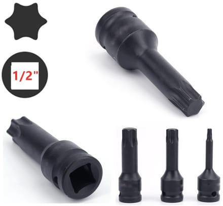 Kracht torxdoppen set - 6 delig - T55 t/m T100 - Torxdop - ASTA