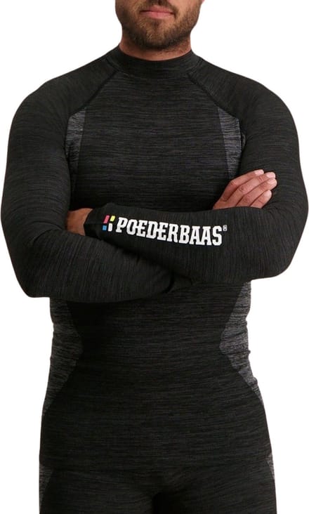 Poederbaas Thermoshirt Longsleeve Technical - Heren - Zwart - Maat XL