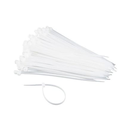 Generic Klein huishoudelijke accessoires Nylon tiewraps, 100 mm lang, 2.5 mm breed, wit