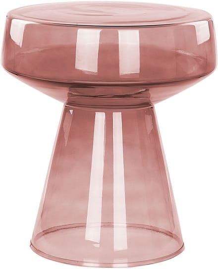 LAGUNA - Bijzettafel - Rood - Glas