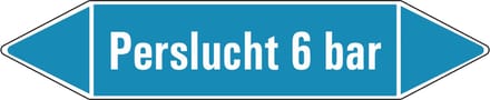 Perslucht 6 bar leidingmarkering op vel 126 x 26 mm - 5 per vel