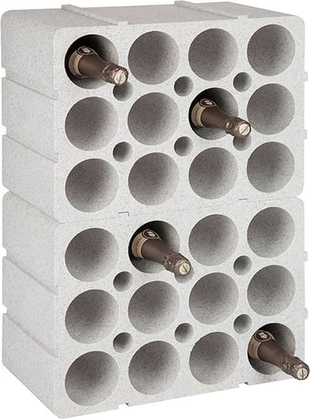 Flessenrek of wijnrek van polystyreen voor 12 flessen