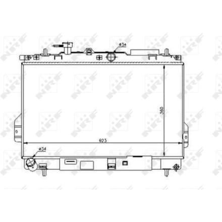 Radiator, motorkoeling NRF 53362