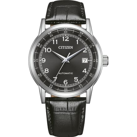 Citizen NJ0210-05E Horloge - Leer - Zwart - Ø 40 mm