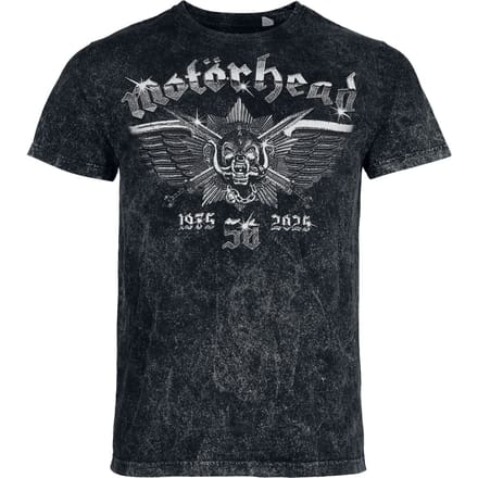 Motörhead T-shirt - Wings - S tot M - voor Mannen - antraciet