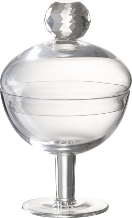 J-Line voorraadpot Diamand - kristalglas - transparant - small