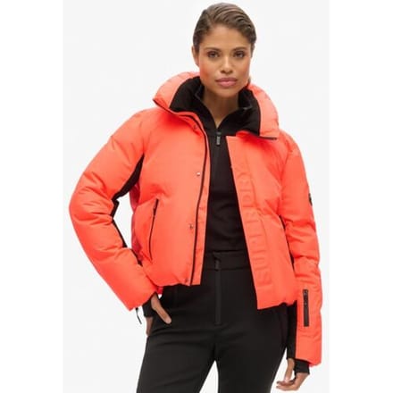 Superdry SKI SLALOM PUFFER JACKET Dames Wintersportjas - Volcanic Coral - Maat M
