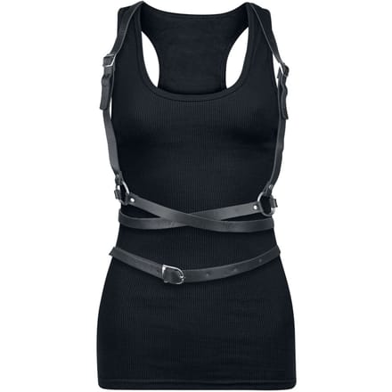 Banned - Gothic Harness - Rhune Harness - voor Vrouwen - zwart
