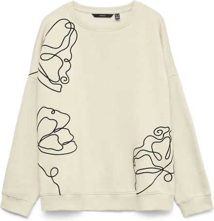 VERO MODA - VMIVALO LS OVERSIZE SWEATSHIRT JRS GA - Dames - Sweaters