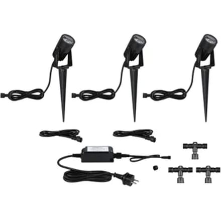 Paulmann Outdoor Link & Light Prikspots Zwart Set 3,5w 3 Stuks