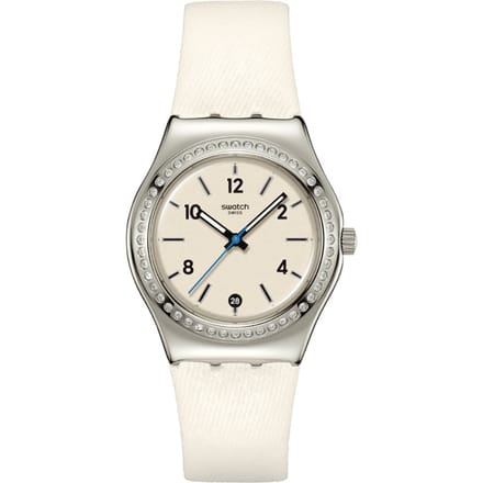 Montre pour femme Swatch Irony Medium Glacial Petals YLS471 Blanche, blanc
