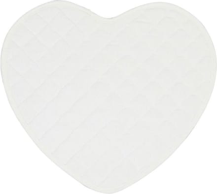 Placemat in hart vorm - hartjes placemat wit - 36 x 40 cm