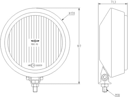 Mistlamp - SIM - 3201 - 6.7 - 17cm - rvs/chrome - Mist